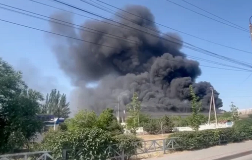 В окупованому Мелітополі горів машинобудівний завод Гідромаш, який РФ використовує як військову базу